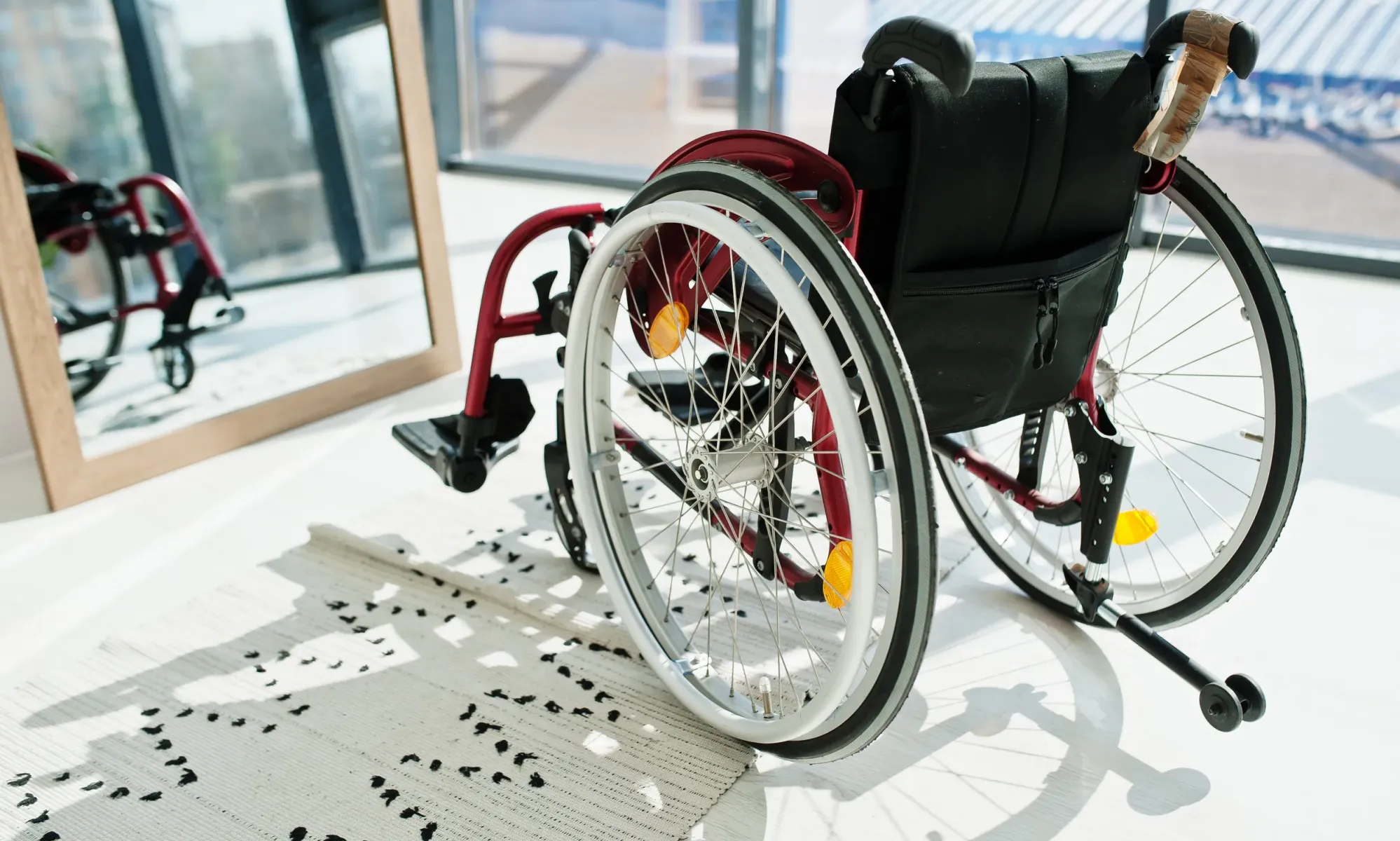 empty wheelchair home wheel chair indoor mirror result c5d03b25